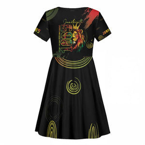 Juneteenth Is My Independence Day Kid Short Sleeve Dress