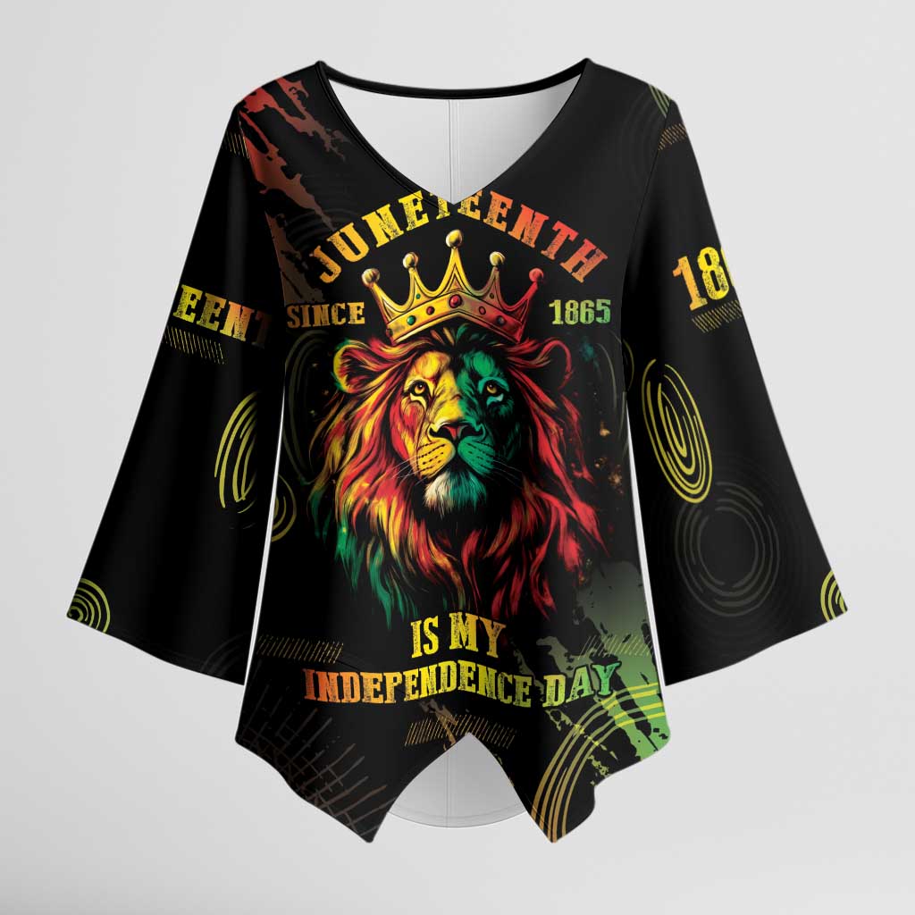Juneteenth Is My Independence Day Kimono Sleeve Blouse