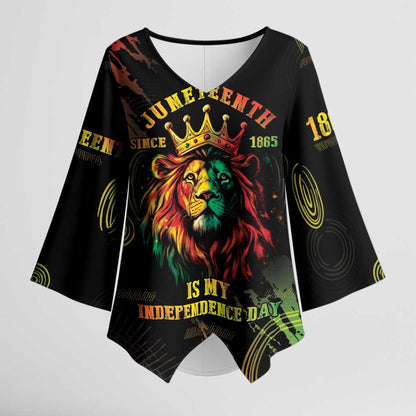 Juneteenth Is My Independence Day Kimono Sleeve Blouse