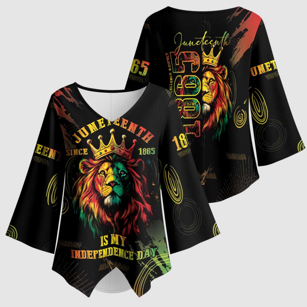 Juneteenth Is My Independence Day Kimono Sleeve Blouse