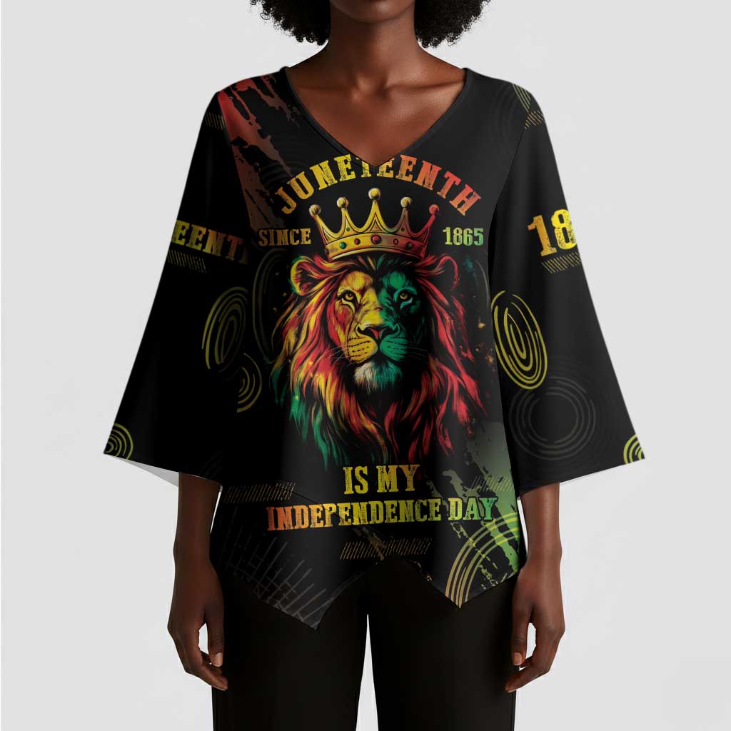 Juneteenth Is My Independence Day Kimono Sleeve Blouse
