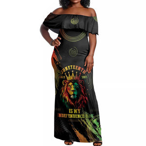 Juneteenth Is My Independence Day Off Shoulder Maxi Dress
