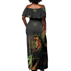 Juneteenth Is My Independence Day Off Shoulder Maxi Dress