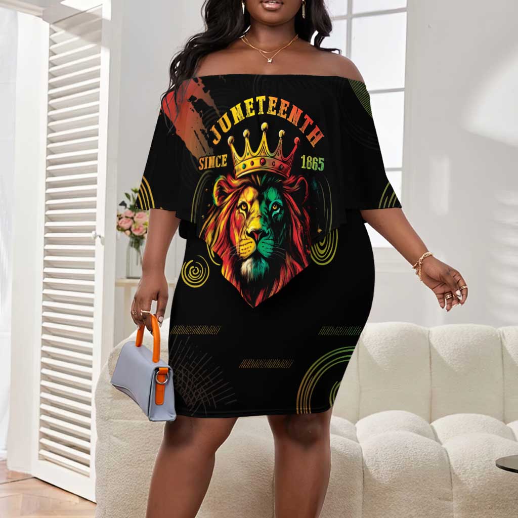 Juneteenth Is My Independence Day Off Shoulder Short Dress