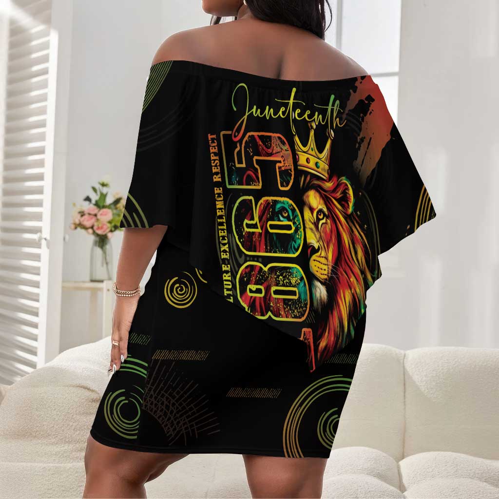 Juneteenth Is My Independence Day Off Shoulder Short Dress