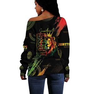 Juneteenth Is My Independence Day Off Shoulder Sweater