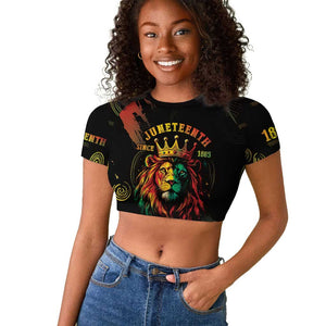 Juneteenth Is My Independence Day Raglan Cropped T shirt