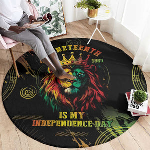 Juneteenth Is My Independence Day Round Carpet
