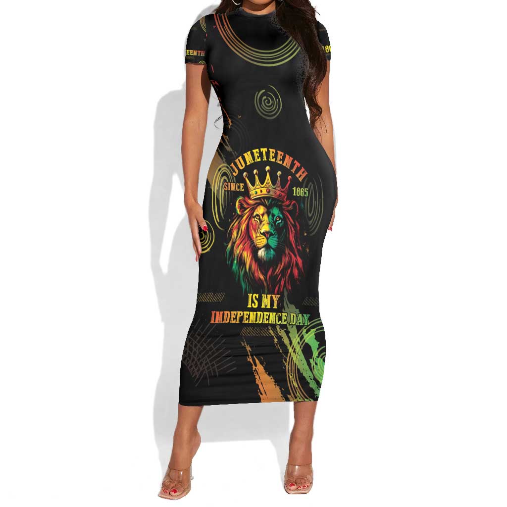 Juneteenth Is My Independence Day Short Sleeve Bodycon Dress