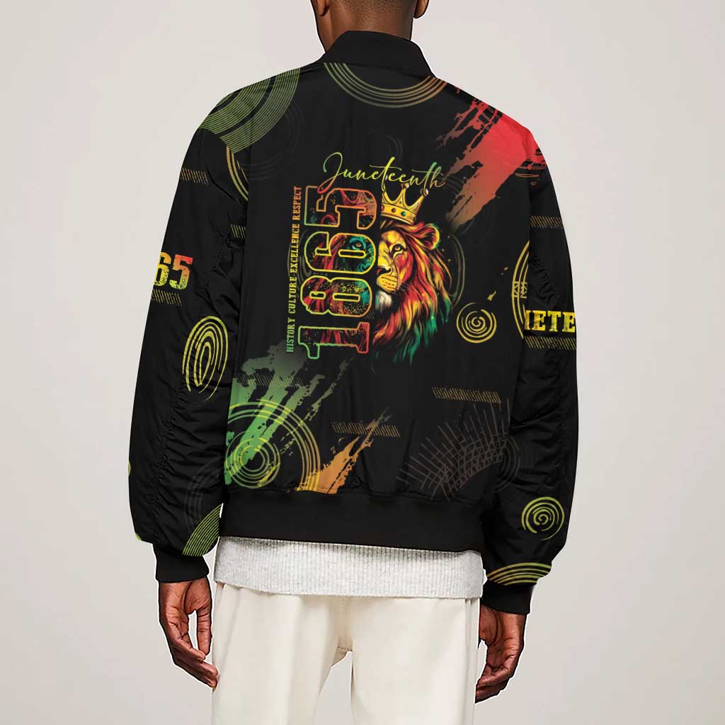 Juneteenth Is My Independence Day Sleeve Zip Bomber Jacket