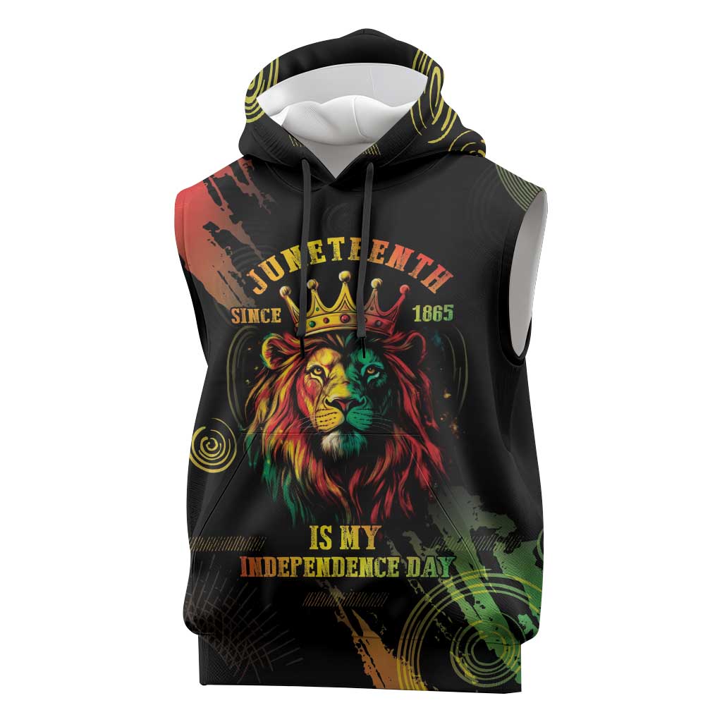 Juneteenth Is My Independence Day Sleeveless Hoodie - African Pride