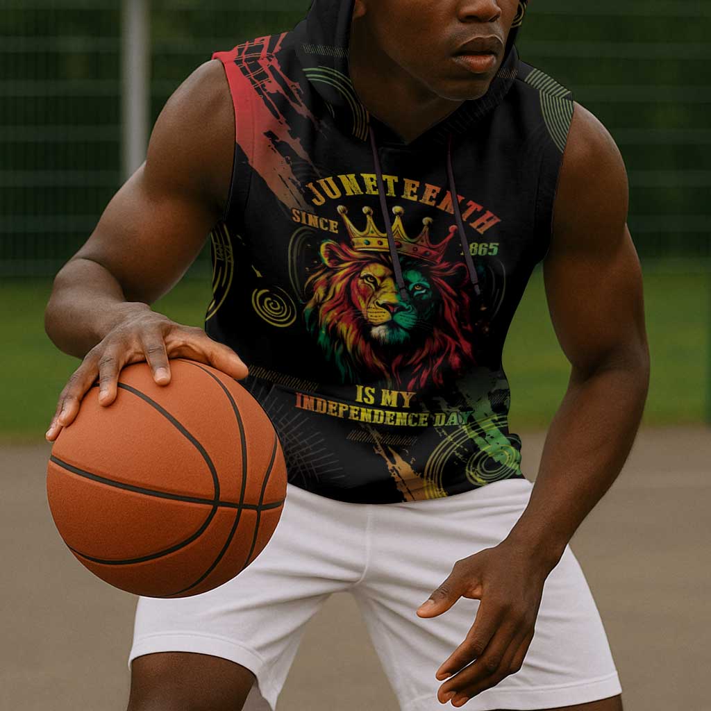 Juneteenth Is My Independence Day Sleeveless Hoodie - African Pride