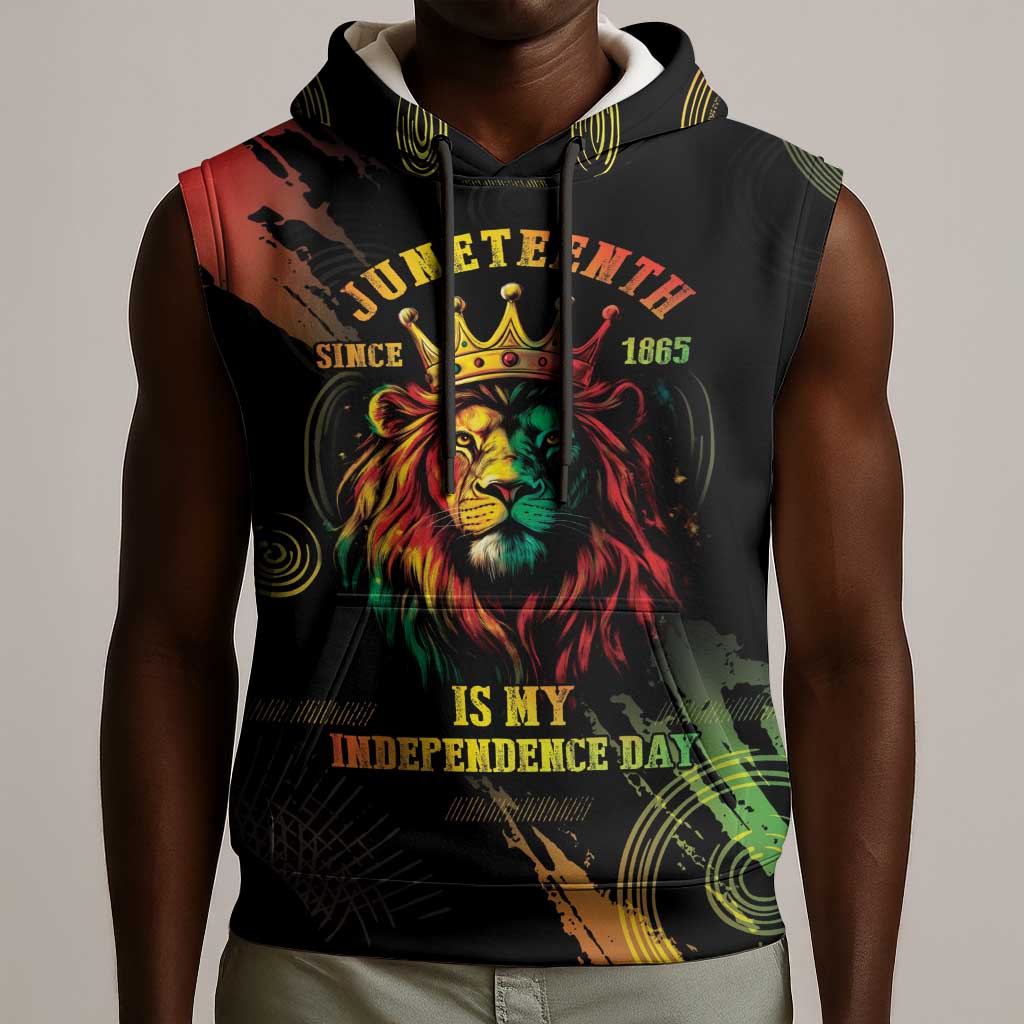 Juneteenth Is My Independence Day Sleeveless Hoodie - African Pride