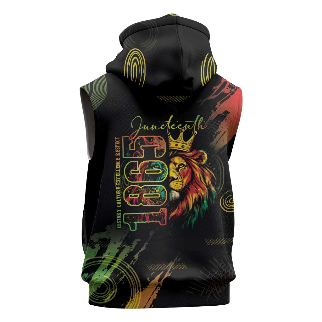 Juneteenth Is My Independence Day Sleeveless Zip Hoodie - African Pride
