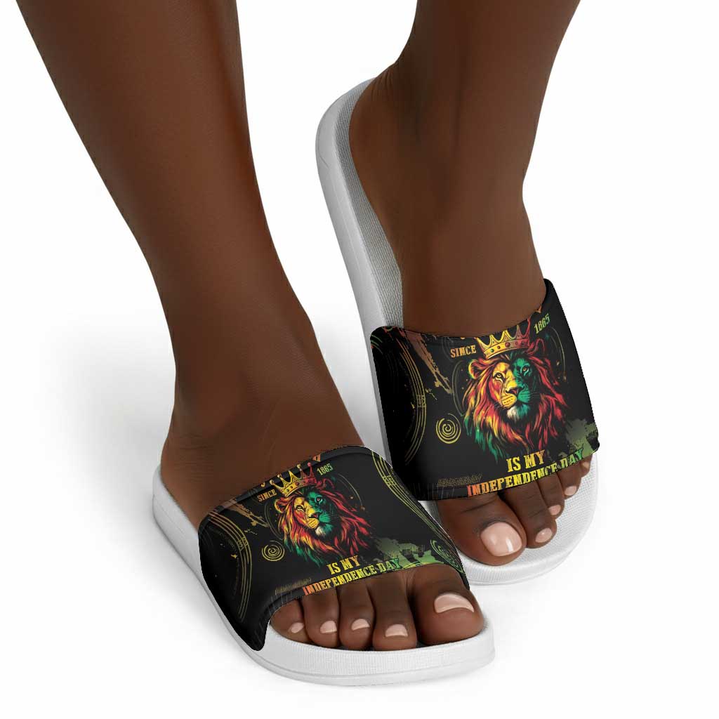 Juneteenth Is My Independence Day Slide Sandals