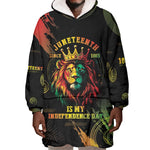 Juneteenth Is My Independence Day Wearable Blanket Hoodie