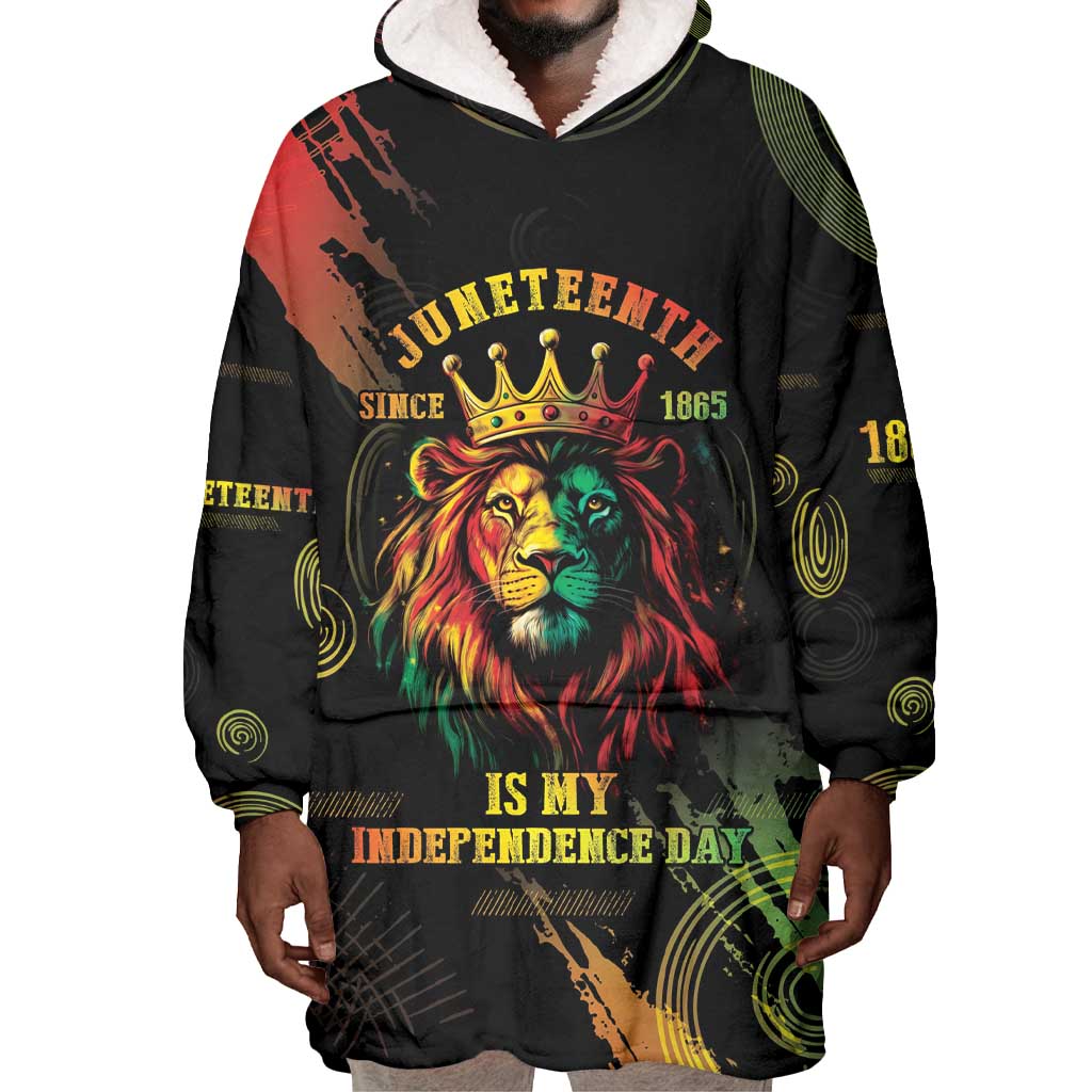 Juneteenth Is My Independence Day Wearable Blanket Hoodie