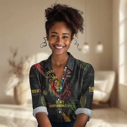 Juneteenth Is My Independence Day Women Casual Shirt