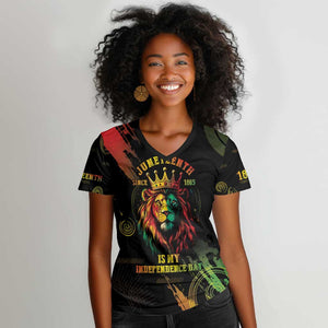 Juneteenth Is My Independence Day Women V-Neck T-Shirt