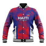 Custom Les Grenadiers Haiti Football Baseball Jacket Tropical Vibes - African Pride