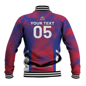 Custom Les Grenadiers Haiti Football Baseball Jacket Tropical Vibes - African Pride