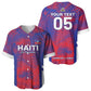 Custom Les Grenadiers Haiti Football Baseball Jersey Tropical Vibes LT05