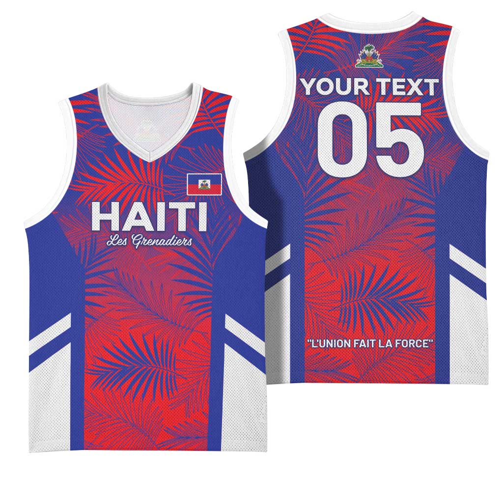 Custom Les Grenadiers Haiti Football Basketball Jersey Tropical Vibes - African Pride