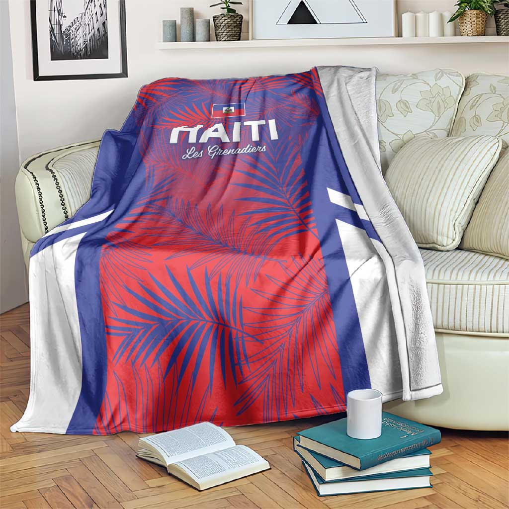 Les Grenadiers Haiti Football Blanket Tropical Vibes - African Pride