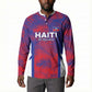 Custom Les Grenadiers Haiti Football Button Sweatshirt Tropical Vibes