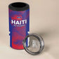 Custom Les Grenadiers Haiti Football 4 in 1 Can Cooler Tumbler Tropical Vibes - African Pride