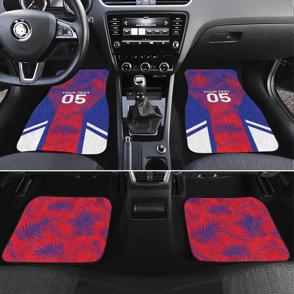 Custom Les Grenadiers Haiti Football Car Mats Tropical Vibes - African Pride