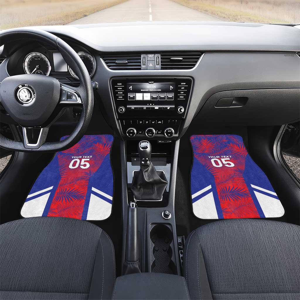 Custom Les Grenadiers Haiti Football Car Mats Tropical Vibes - African Pride