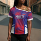 Custom Les Grenadiers Haiti Football Cross Shoulder Shirt Tropical Vibes