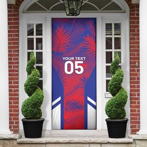 Custom Les Grenadiers Haiti Football Door Cover Tropical Vibes
