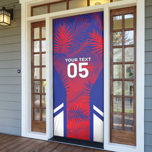 Custom Les Grenadiers Haiti Football Door Cover Tropical Vibes