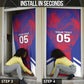 Custom Les Grenadiers Haiti Football Door Cover Tropical Vibes