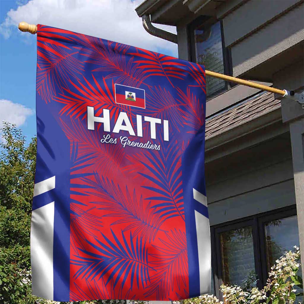Les Grenadiers Haiti Football Garden Flag Tropical Vibes - African Pride