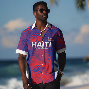 Custom Les Grenadiers Haiti Football Hawaiian Shirt Tropical Vibes - African Pride