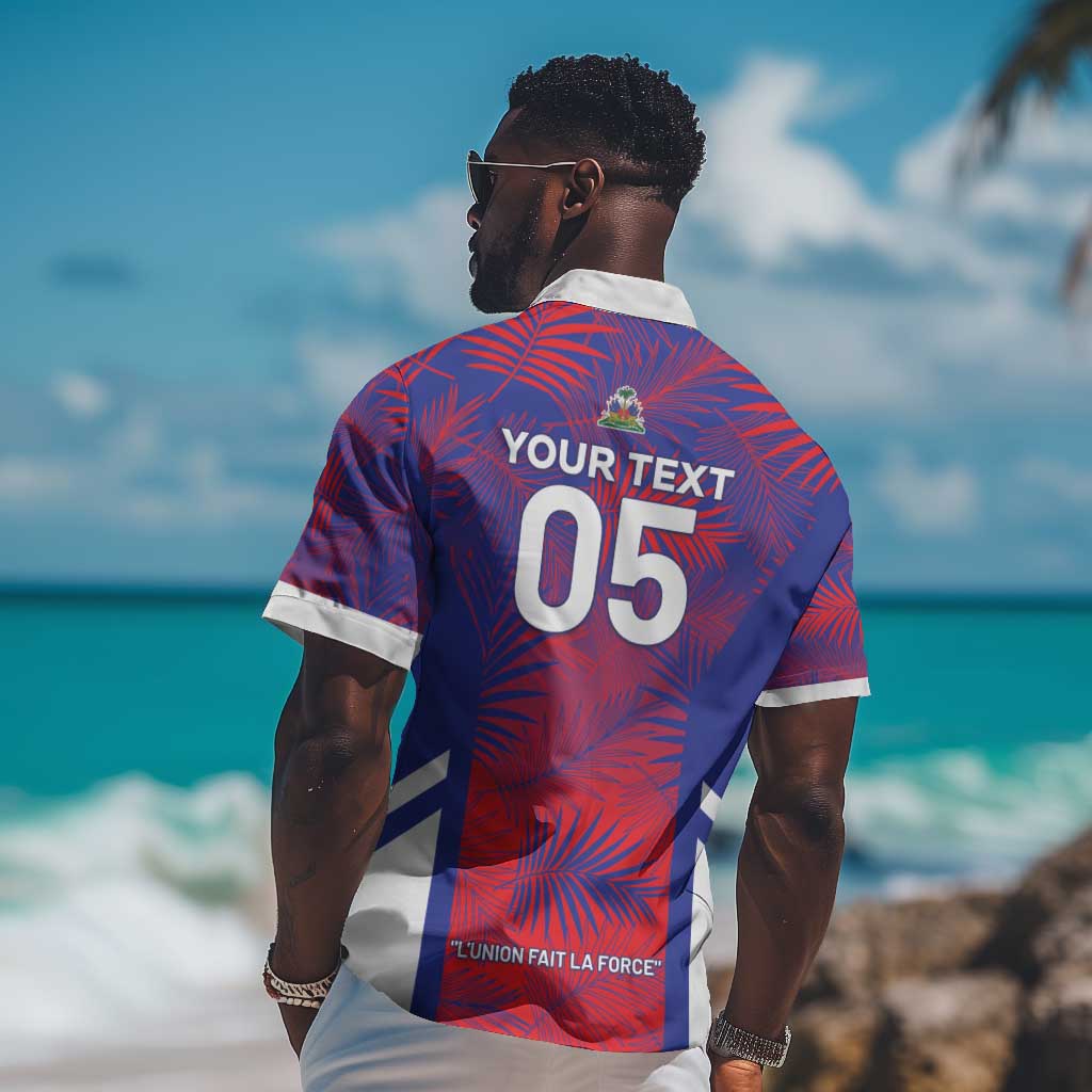 Custom Les Grenadiers Haiti Football Hawaiian Shirt Tropical Vibes - African Pride