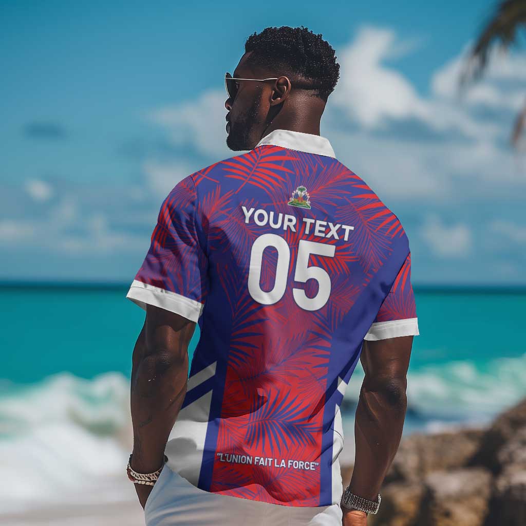 Custom Les Grenadiers Haiti Football Hawaiian Shirt Tropical Vibes LT05