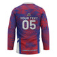Custom Les Grenadiers Haiti Football Hockey Jersey Tropical Vibes