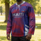 Custom Les Grenadiers Haiti Football Hockey Jersey Tropical Vibes