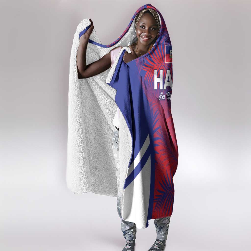 Les Grenadiers Haiti Football Hooded Blanket Tropical Vibes - African Pride