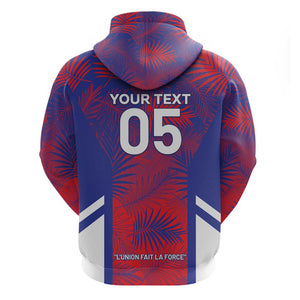 Custom Les Grenadiers Haiti Football Hoodie Tropical Vibes - African Pride