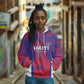 Custom Les Grenadiers Haiti Football Hoodie Tropical Vibes - African Pride