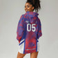 Custom Les Grenadiers Haiti Football Hoodie Dress Tropical Vibes - African Pride