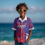Custom Les Grenadiers Haiti Football Kid Hawaiian Shirt Tropical Vibes - African Pride