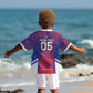 Custom Les Grenadiers Haiti Football Kid Hawaiian Shirt Tropical Vibes - African Pride