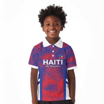 Custom Les Grenadiers Haiti Football Kid Polo Shirt Tropical Vibes - African Pride