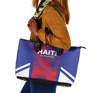 Les Grenadiers Haiti Football Leather Tote Bag Tropical Vibes - African Pride